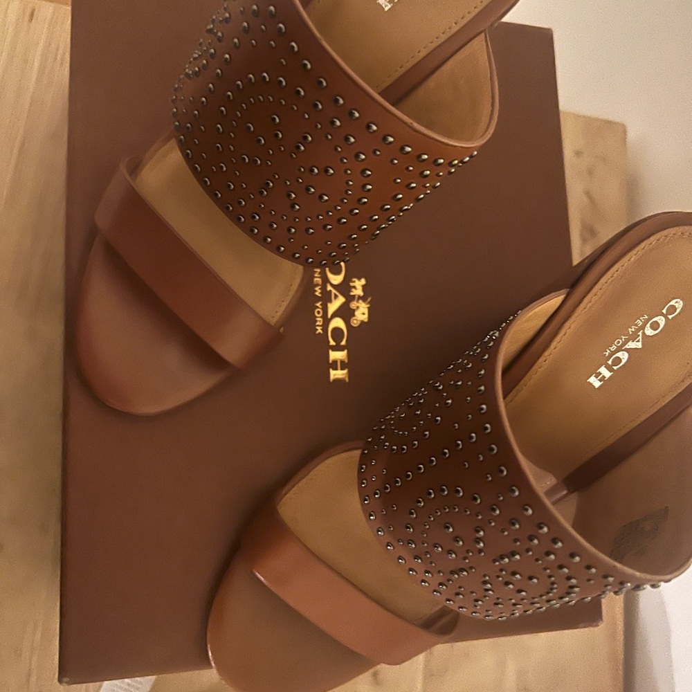 Perfect condition coach wedge leather heels